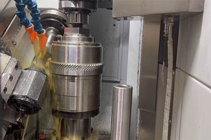 What are the advantages of gear-hobbing machine in machining large gears?