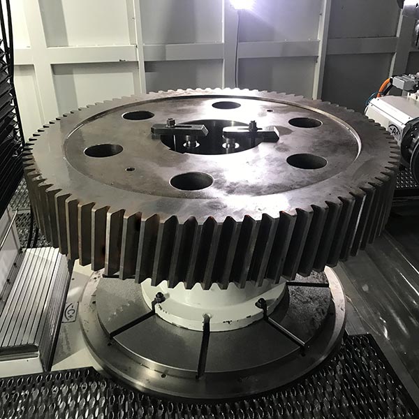 Machining big gear (external gear) below 1.5m