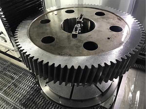 Machining big gear (external gear) below 1.5m