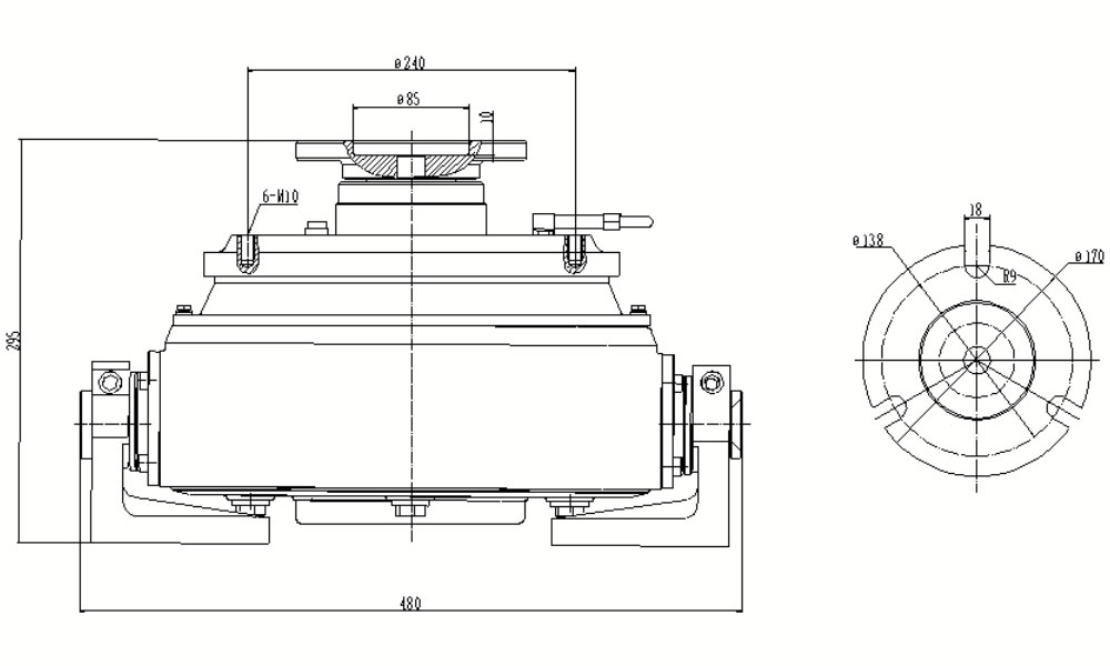 HY270 gear system polishing head